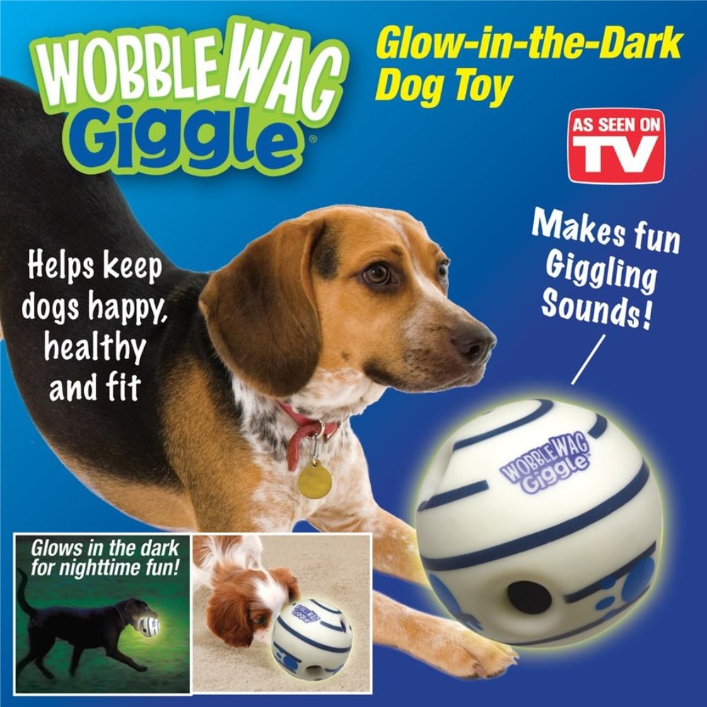 Wobble Wag Giggle Glow in the Dark Dog Toy